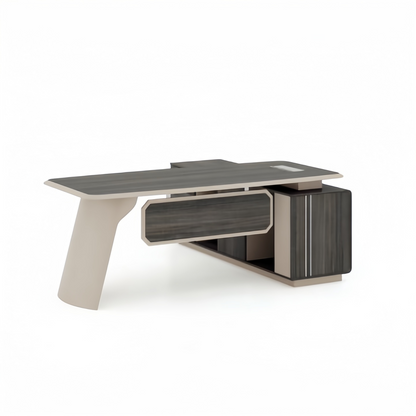 Modern Large Computer Manager/Boss/CEO Desk with Drawer Storage Wooden Commercial Furniture Office Table L-Shaped Desk-05-9316