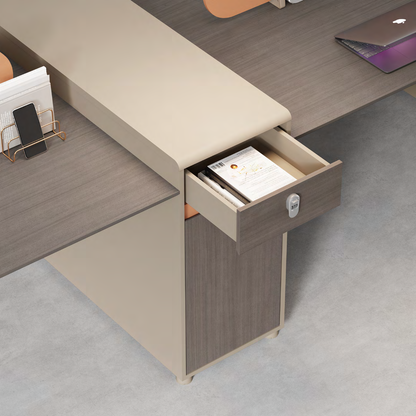 Linkable Staff Desk | Modular Straight Table, Freely Combined Team Workstation-18-Z2421