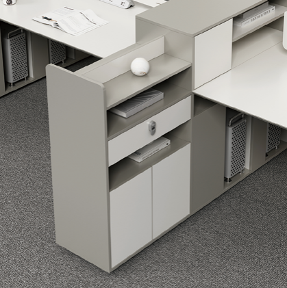 Employee Desk with Storage Cabinet | Office Workstation Manufacturer-12-Z0416