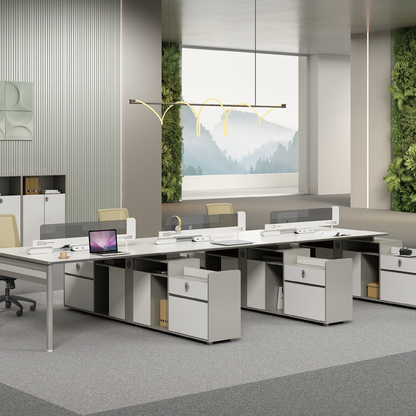 Employee Desk with Storage Cabinet | Office Workstation Manufacturer-12-Z0312