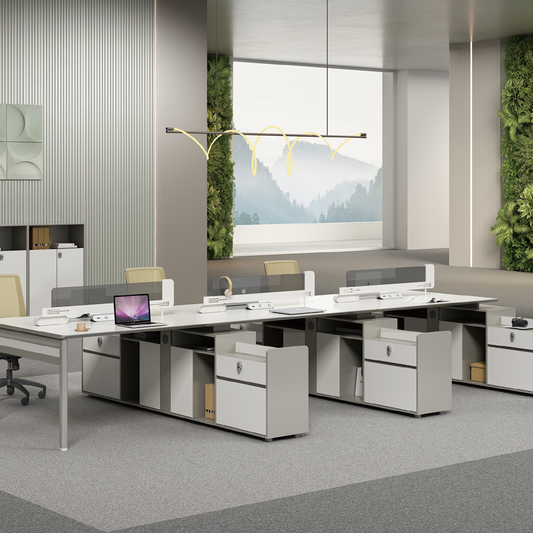 Employee Desk with Storage Cabinet | Office Workstation Manufacturer-12-Z0312