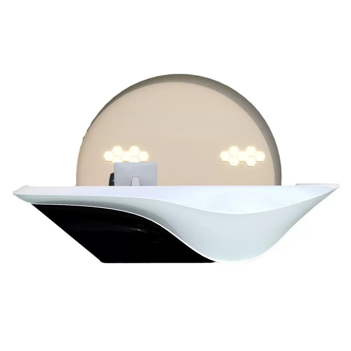 Customizable Reception Desk for Office & Lobby - Modular Front Desk with Logo, Tailored Corporate Design-HIK215