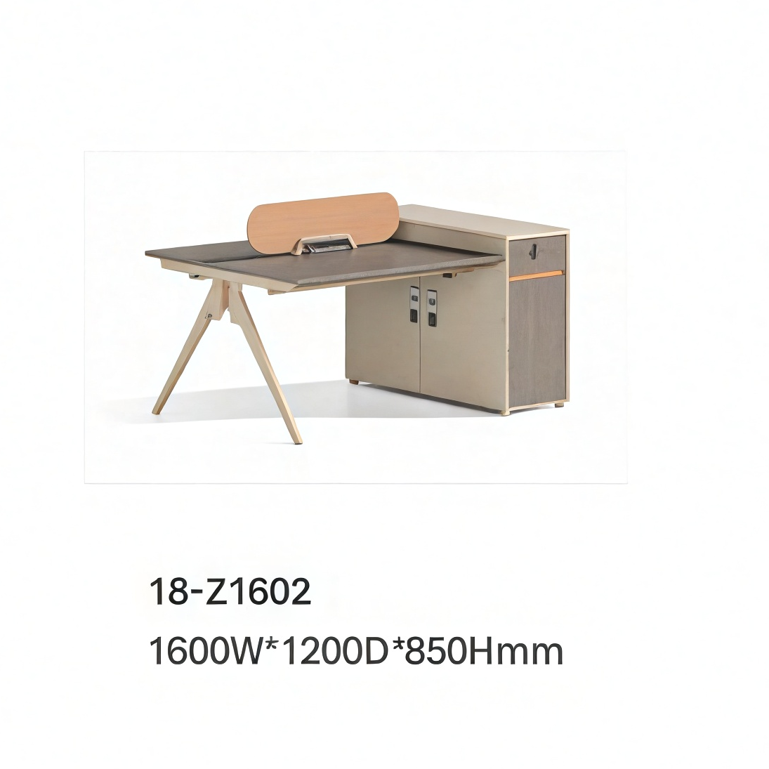 Linkable Staff Desk | Modular Straight Table, Freely Combined Team Workstation-18-Z2421