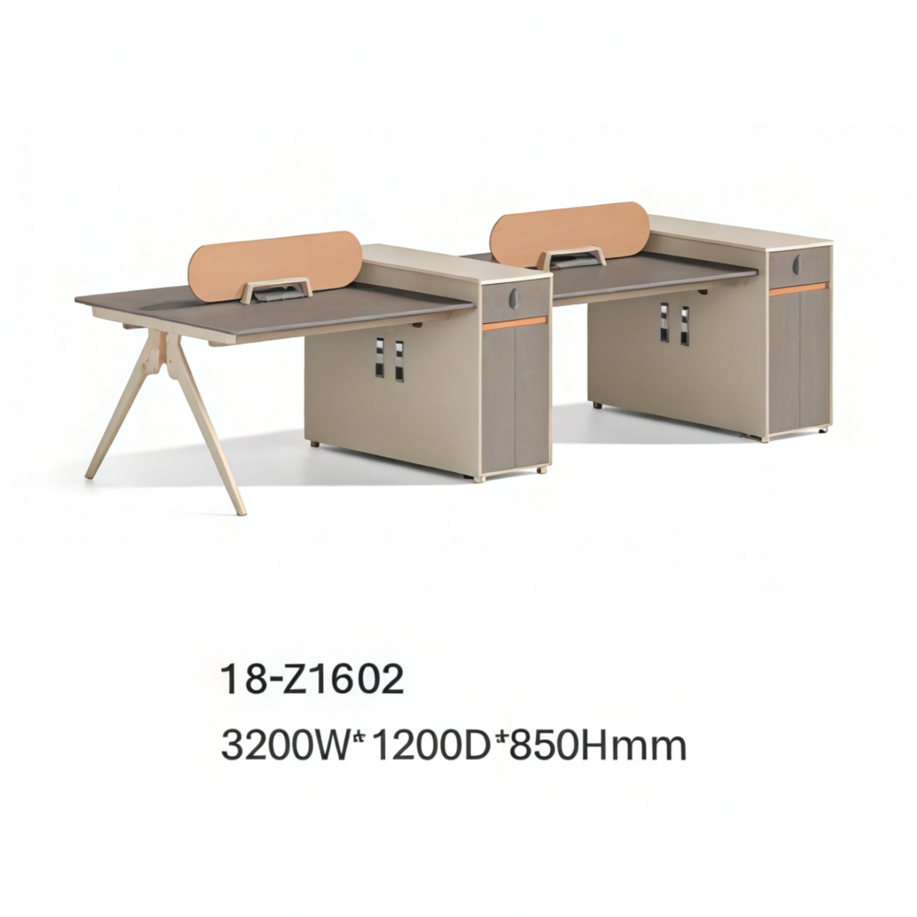 Linkable Staff Desk | Modular Straight Table, Freely Combined Team Workstation-18-Z2421