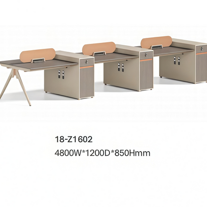 Linkable Staff Desk | Modular Straight Table, Freely Combined Team Workstation-18-Z2421